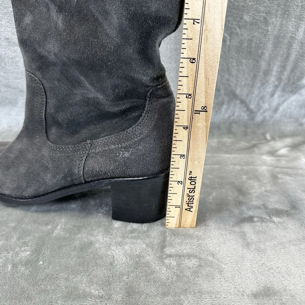 Report Signature Boots Women's 8 Gray Suede Knee High